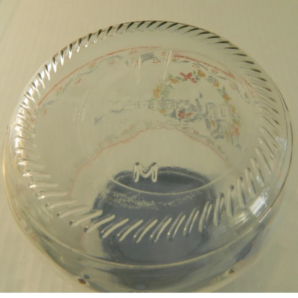 Luminarc Made in France Glass Jar 1 Liter Clear Cottagecore Heart Bow Retro